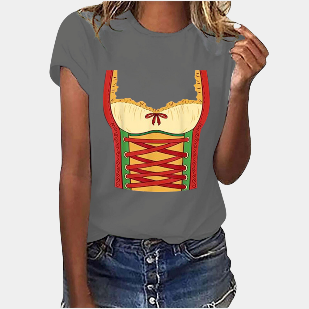 Damen Oktoberfest T-Shirt | Kurzarm Sommerlich