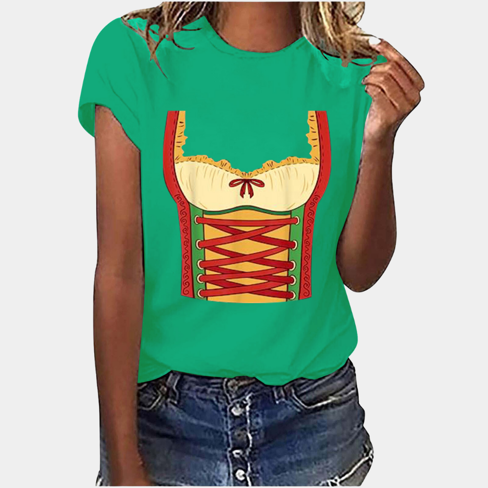 Damen Oktoberfest T-Shirt | Kurzarm Sommerlich