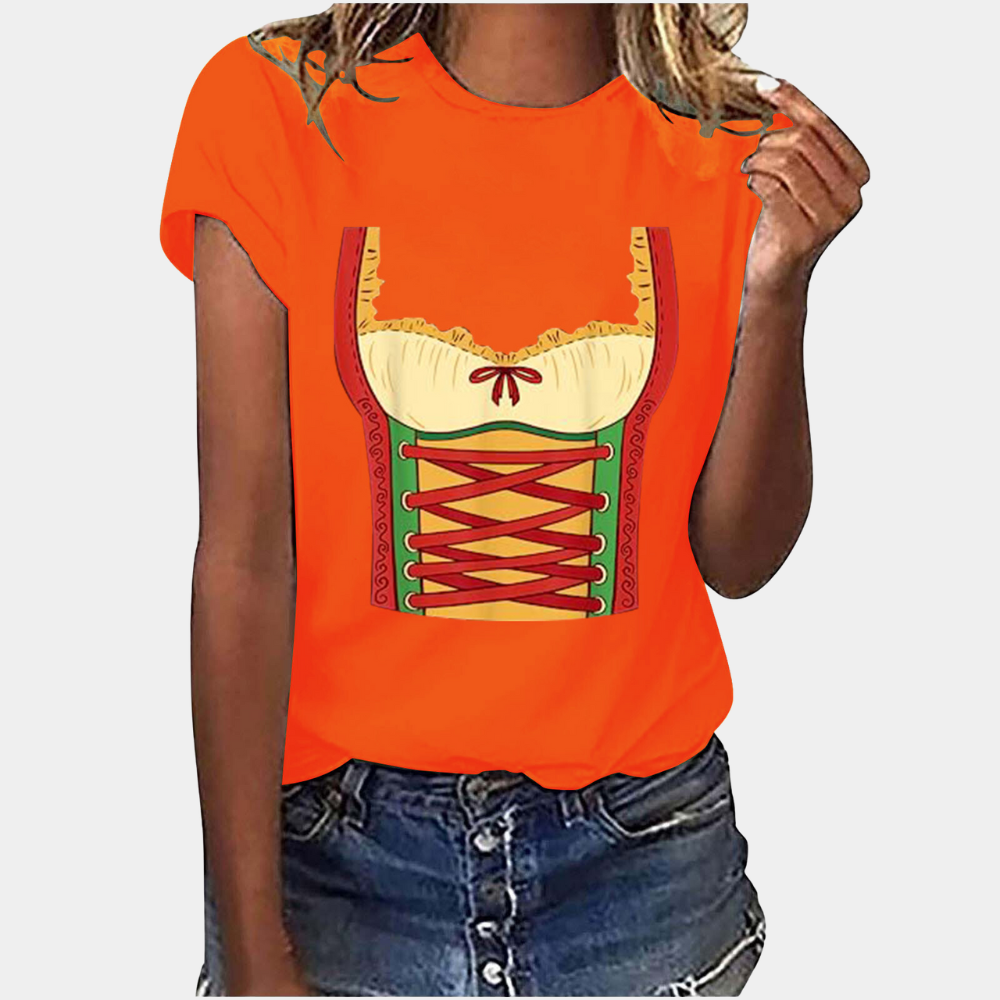 Damen Oktoberfest T-Shirt | Kurzarm Sommerlich
