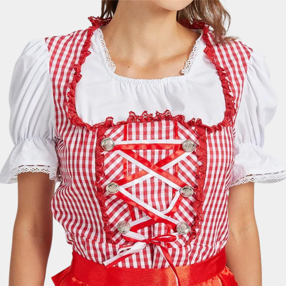 Damen Oktoberfest Dirndl Kleid 2025 | mit Dirndl Bluse