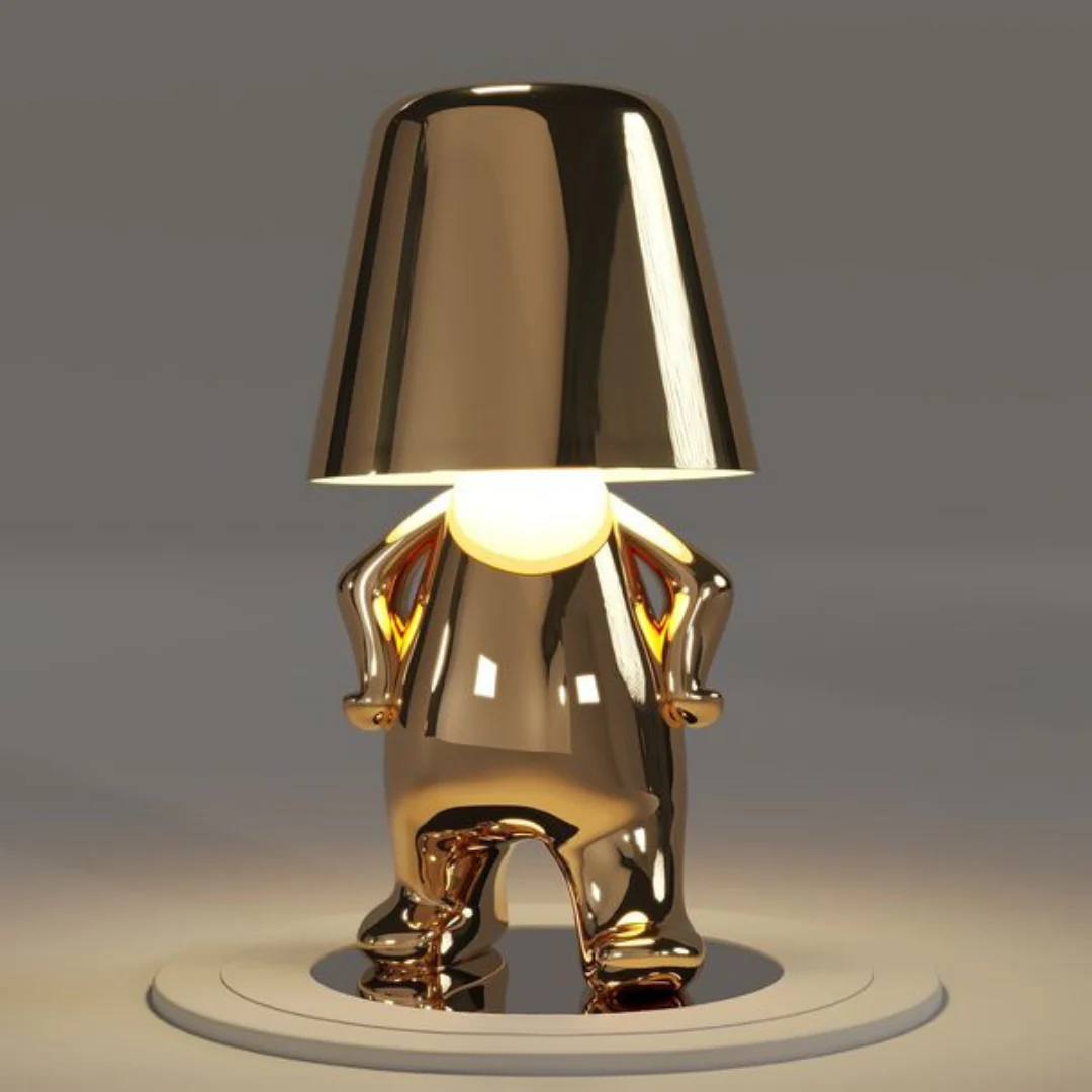 LED Tischlampe Gold Modern Design Figur