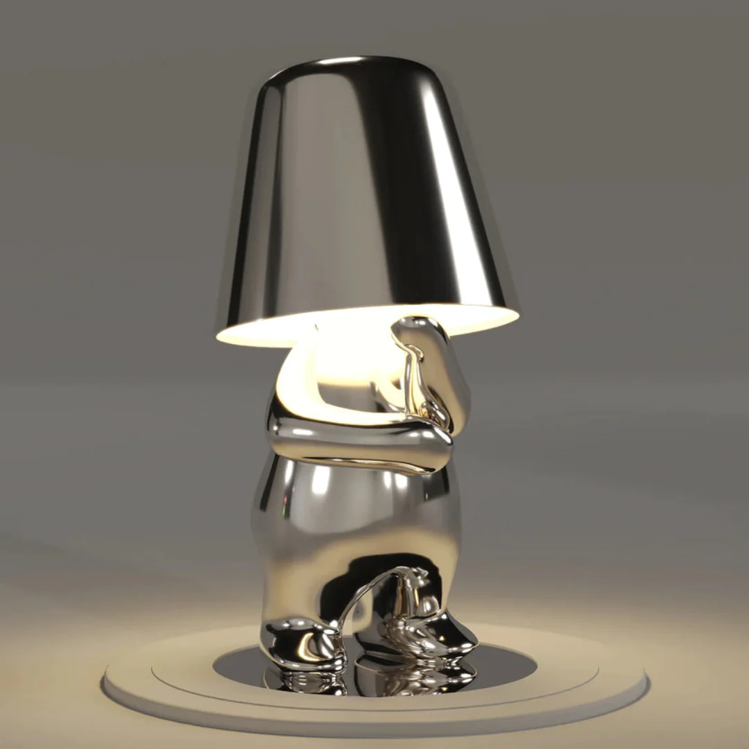 LED Tischlampe Gold Modern Design Figur
