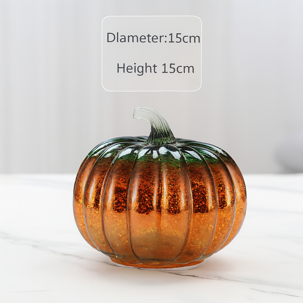 LED Kürbis Deko Glas Set Herbstdeko