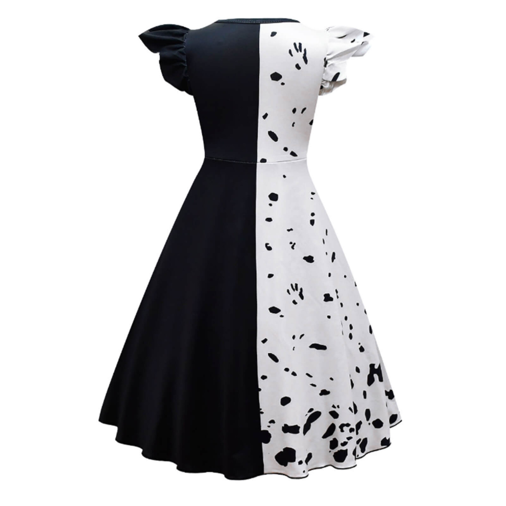 Kinder Kostüm Kleid Schwarz Weiß Karneval Mädchen
