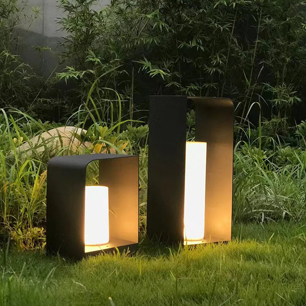 Solar Garten Stehleuchte aus Metall mit LED