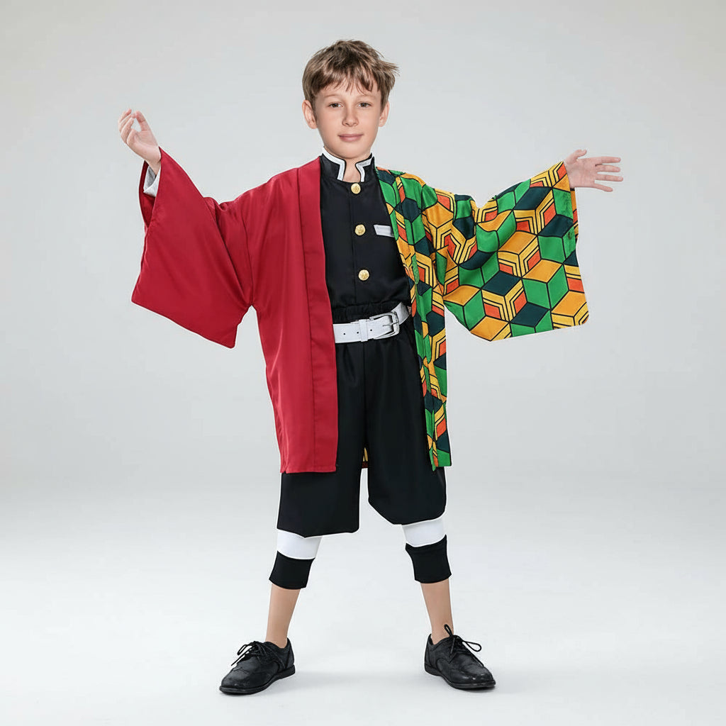 Kinder Kimono Cosplay Kostüm-Set aus Polyester