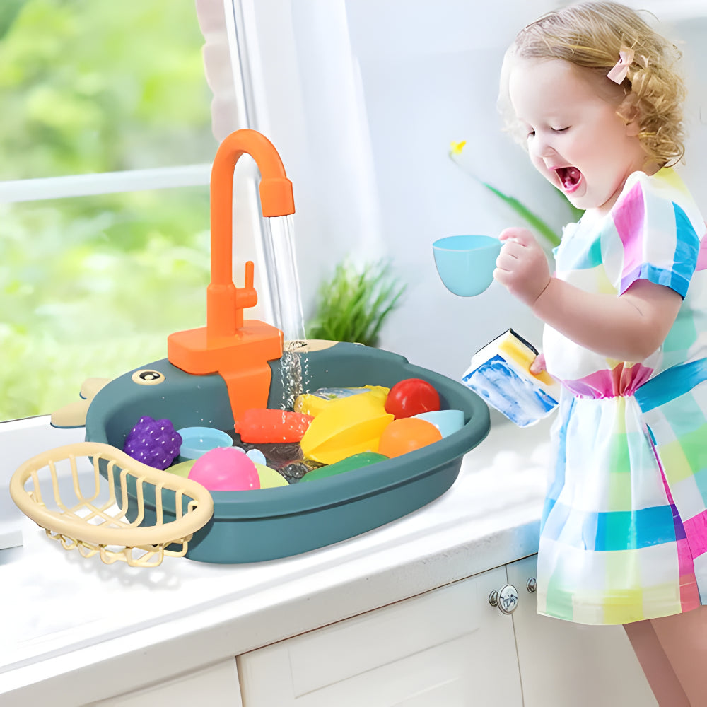 Spielküche Kunststoff Spülbecken mit Wasserhahn
