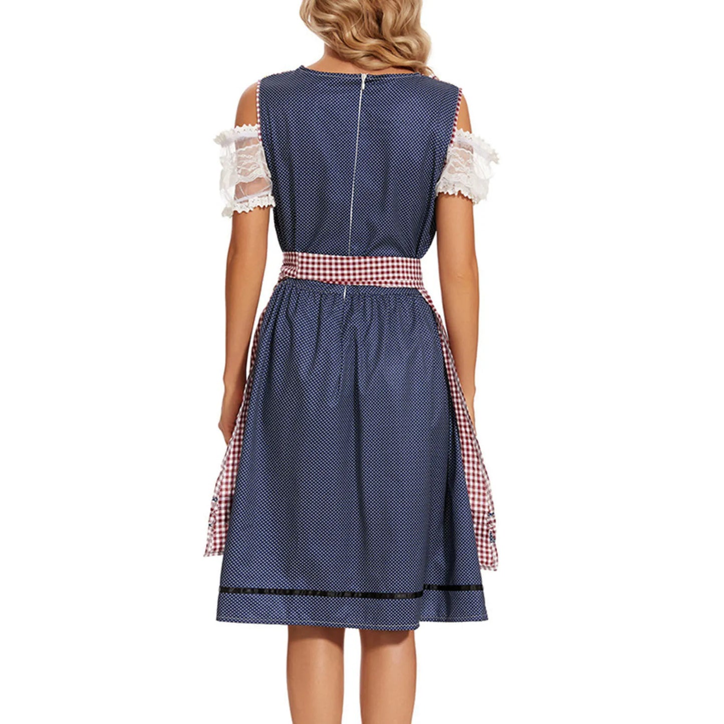 Damen Oktoberfest Dirndl Outfit 2025 Kurz und Ärmellos