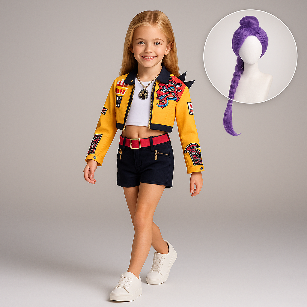 Halloween Kostüm Kinder Gelb Schwarz Cosplay