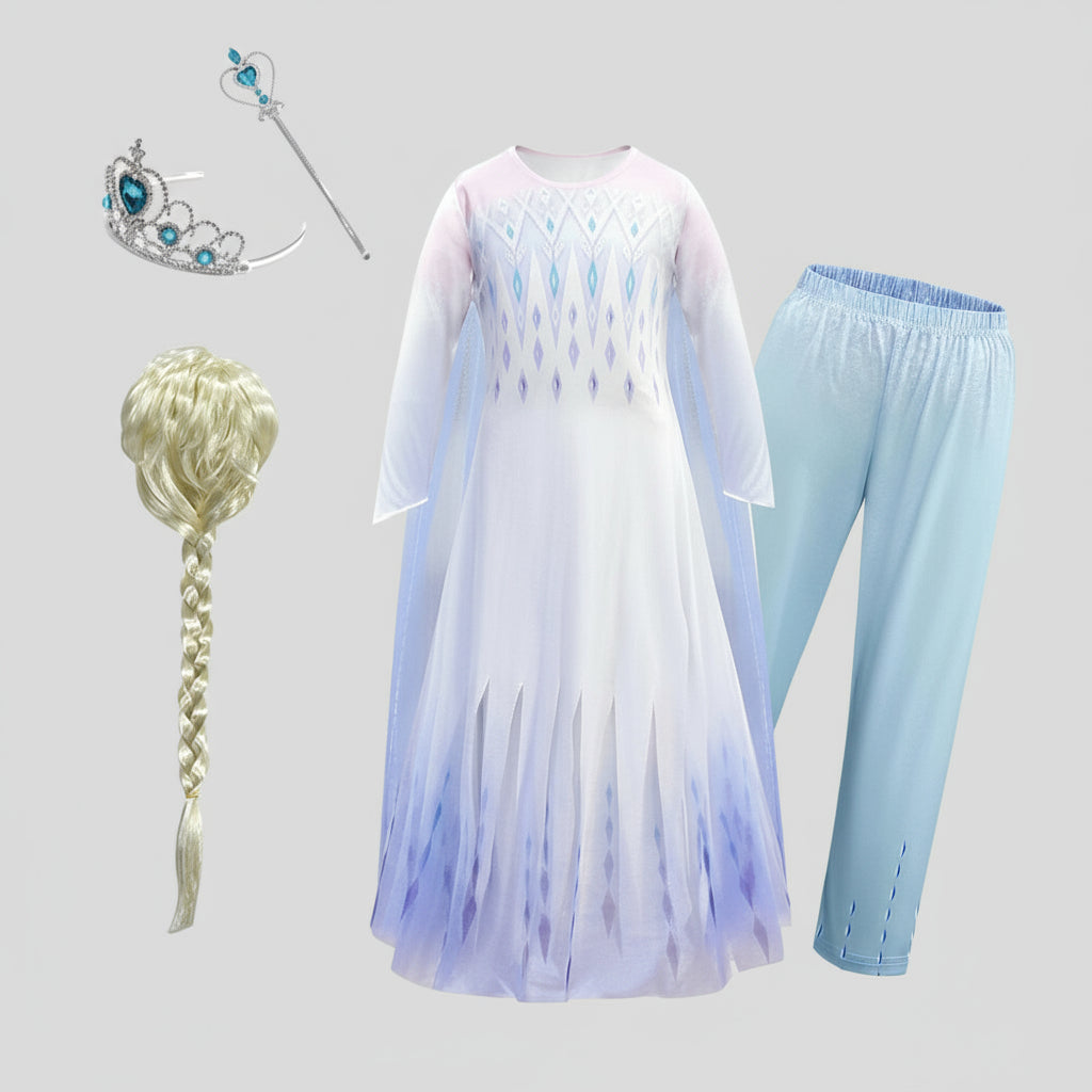 Kinder Prinzessin Kleid Blau Tüll Kostüm