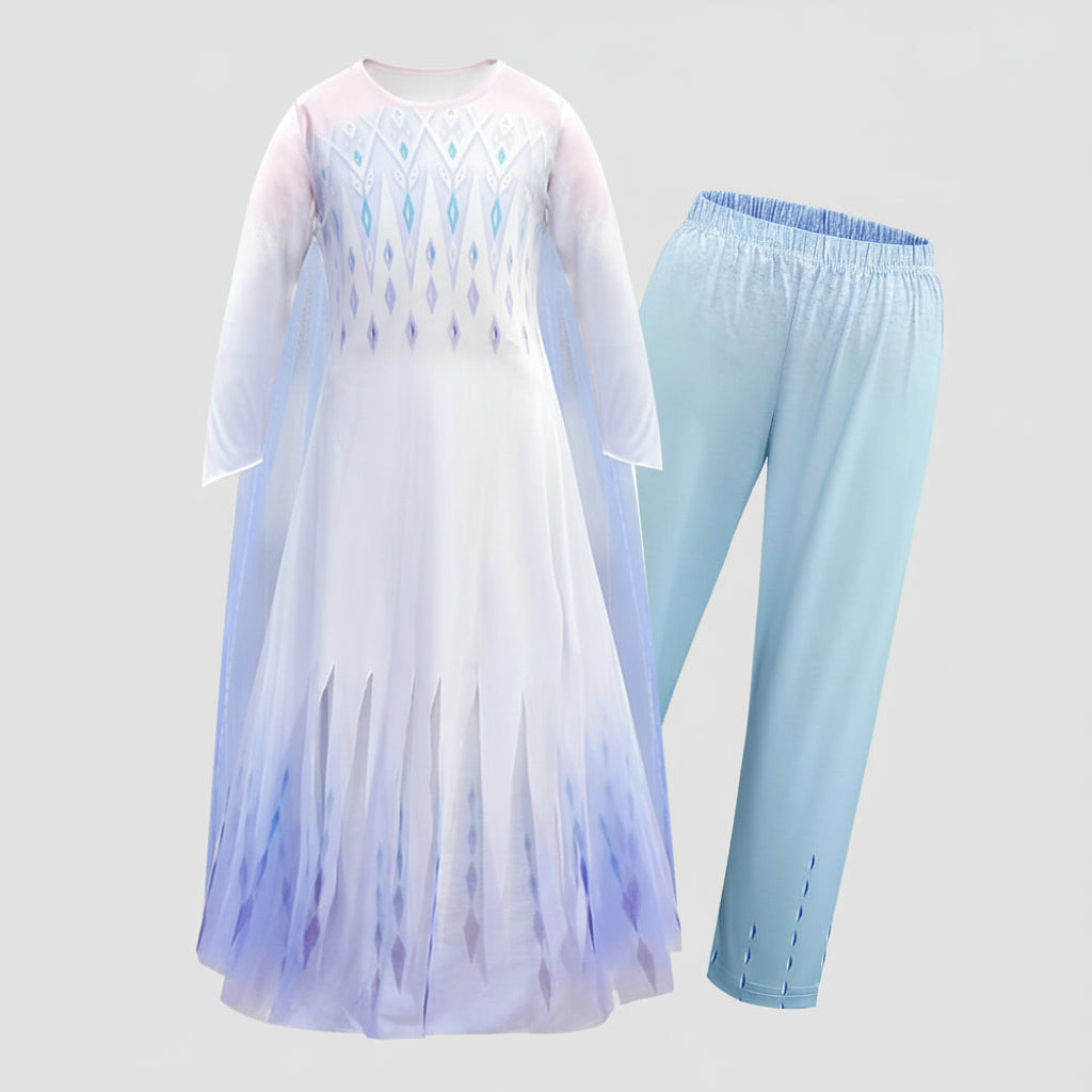 Kinder Prinzessin Kleid Blau Tüll Kostüm
