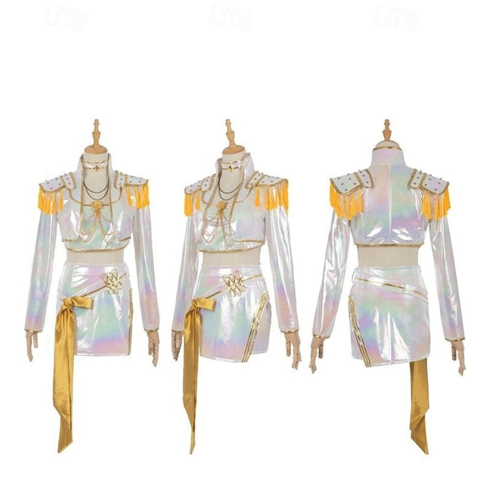 Holographic Kpop Kostüm für Kinder Mädchen