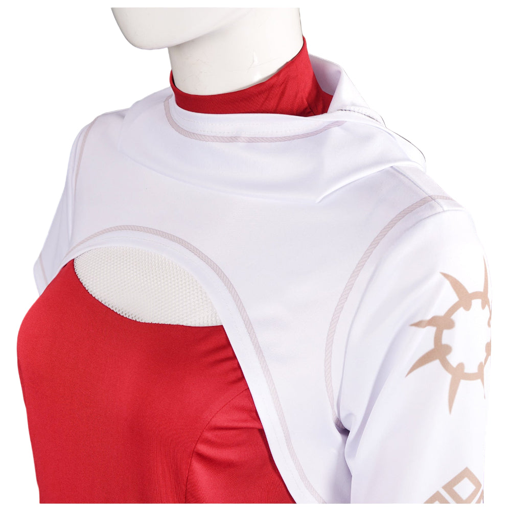 Kinder Kostüm Rot Weiß Vampir Outfit – Halloween Karneval Cosplay Kleid