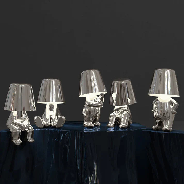 LED Tischlampe Gold Modern Design Figur
