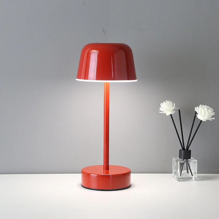 Tischlampe Modern LED Akku Touch Rot Design