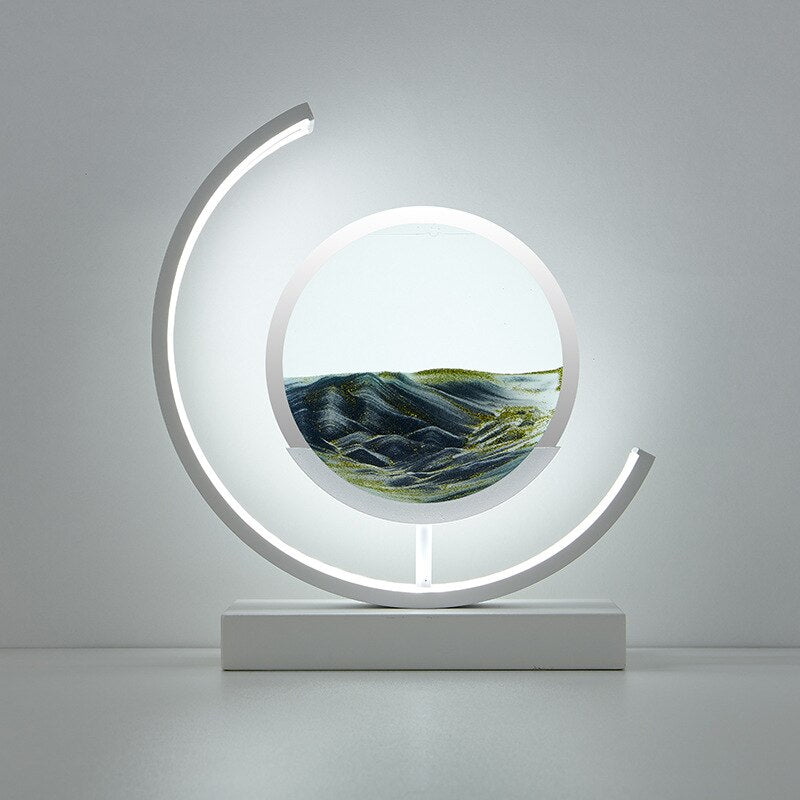 Tischlampe Sandbild LED Acryl Dekoleuchte
