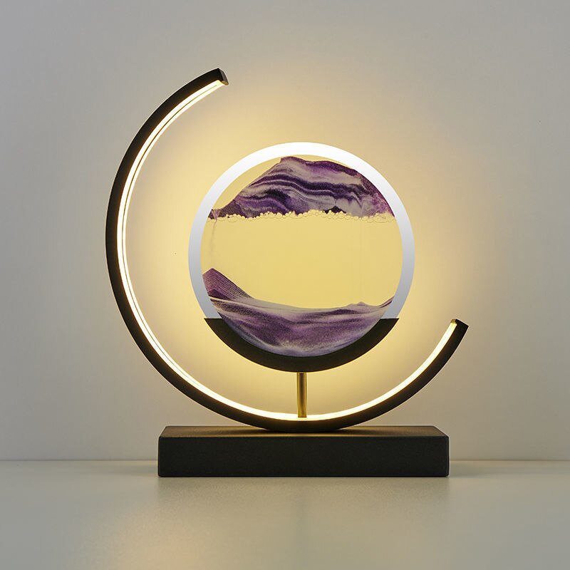 Tischlampe Sandbild LED Acryl Dekoleuchte