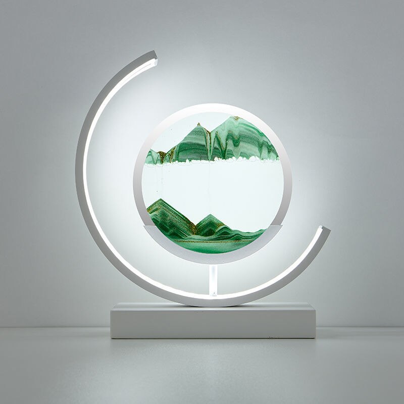 Tischlampe Sandbild LED Acryl Dekoleuchte
