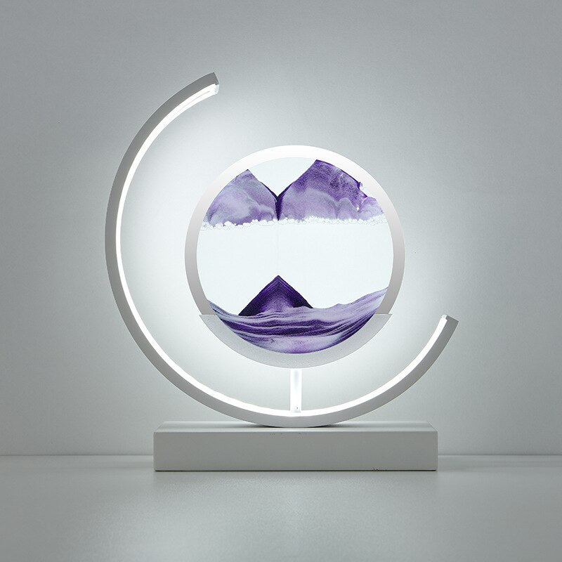 Tischlampe Sandbild LED Acryl Dekoleuchte