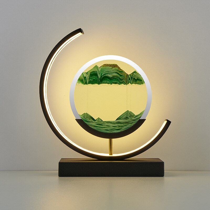 Tischlampe Sandbild LED Acryl Dekoleuchte