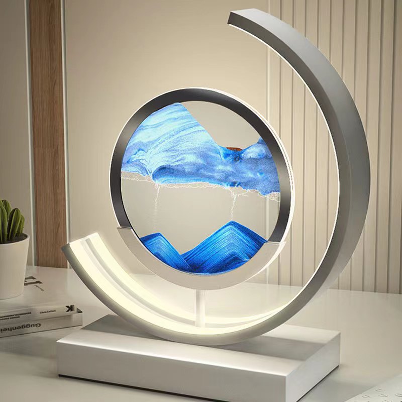 Tischlampe Sandbild LED Acryl Dekoleuchte