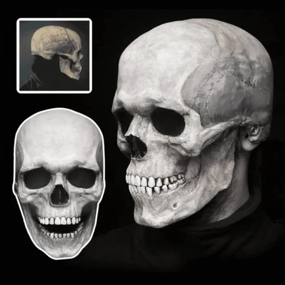 Realistische Latex Schädelmaske mit Beweglichem Kiefer