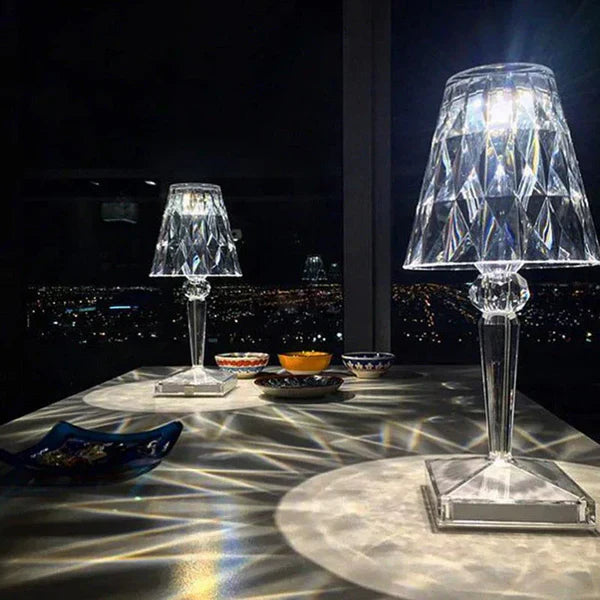 LED Kristall Tischlampe aus Acrylglas Modern