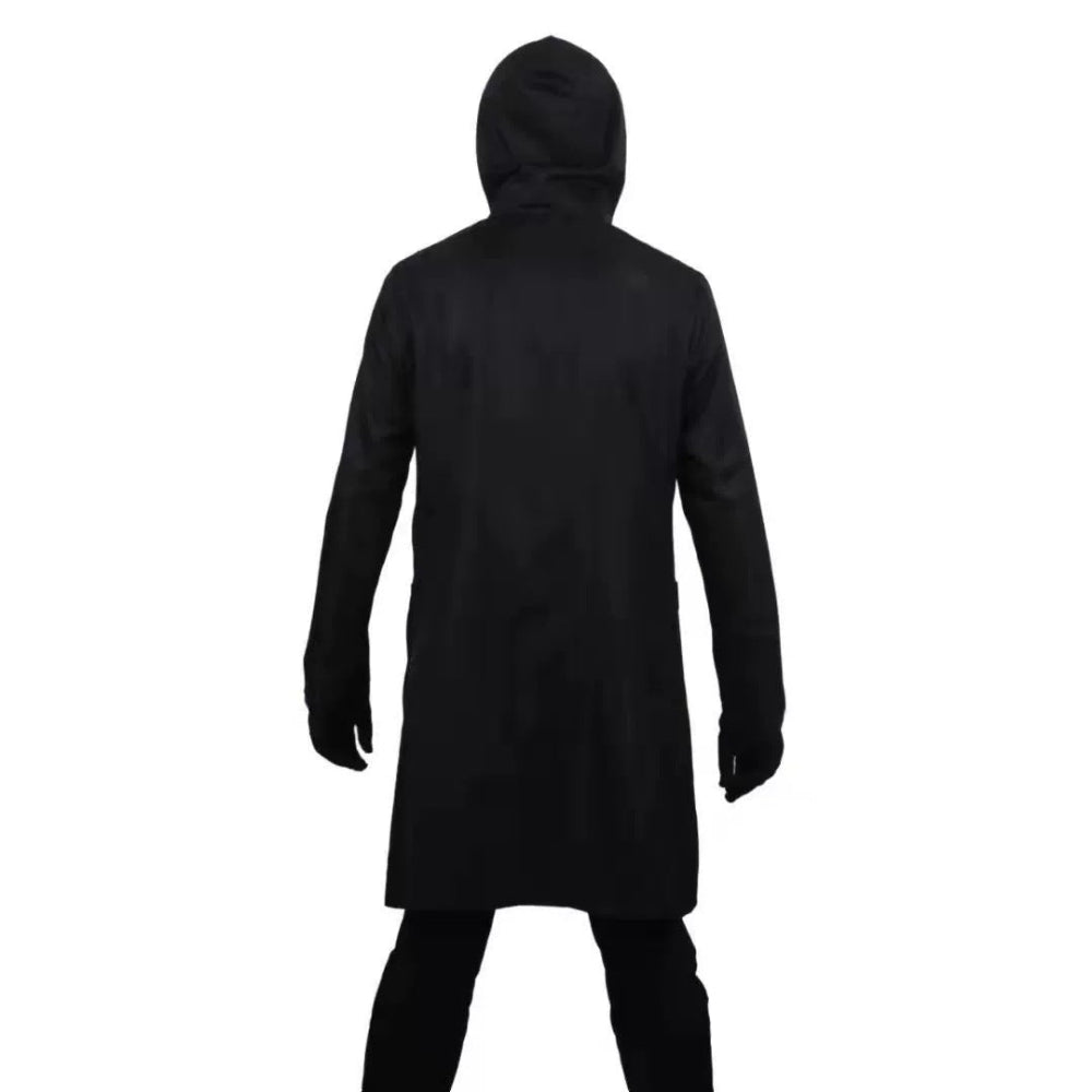 Schwarzes Kapuzen Kostüm Unisex Halloween Outfit