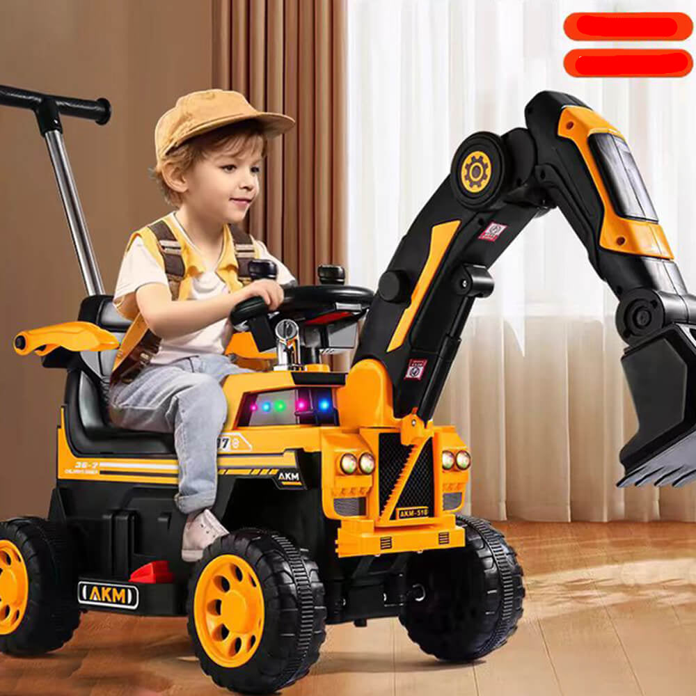 Kinder Elektrobagger Spielzeug 6V Sitzbagger mit Schaufel Licht