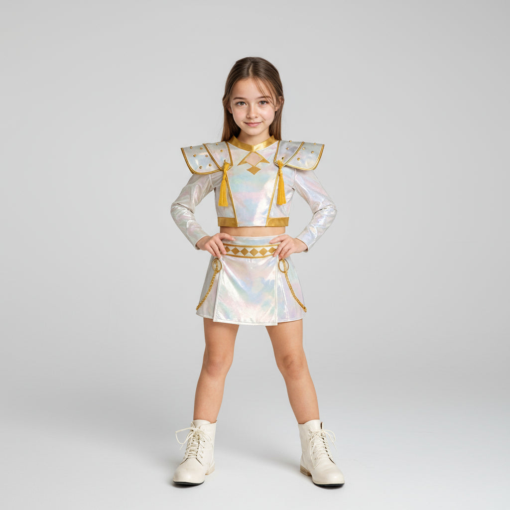 Kinder Kostüm Kriegerin Halloween Karneval Cosplay Set