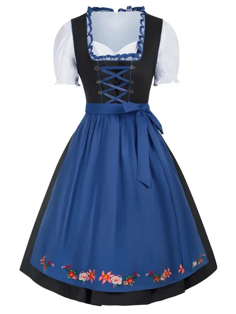 Damen Oktoberfest Dirndl Kleid | Kurz Bestickt
