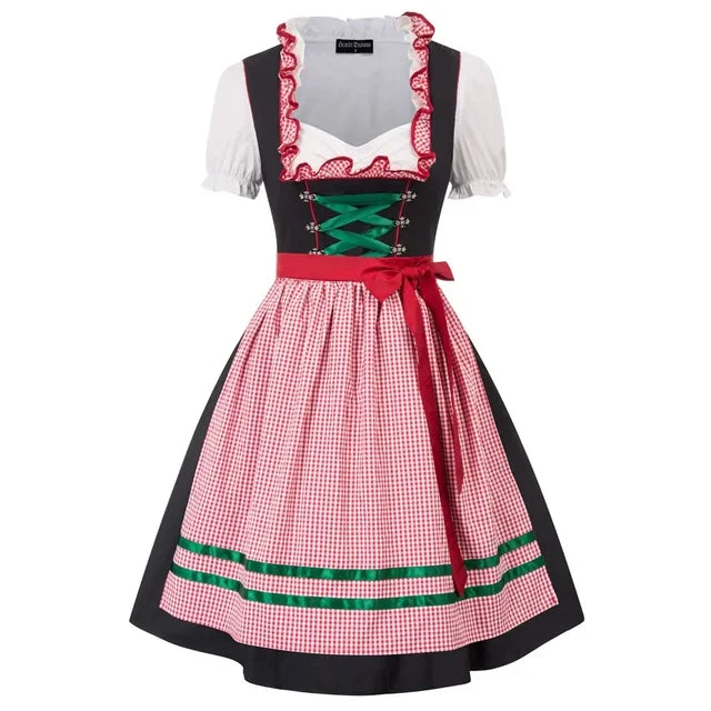 Damen Oktoberfest Dirndl Kleid | Kurz Bestickt