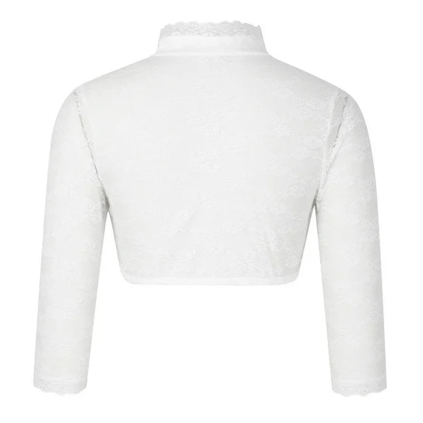Damen Oktoberfest Dirndlbluse 2025 Kurzarm Spitze