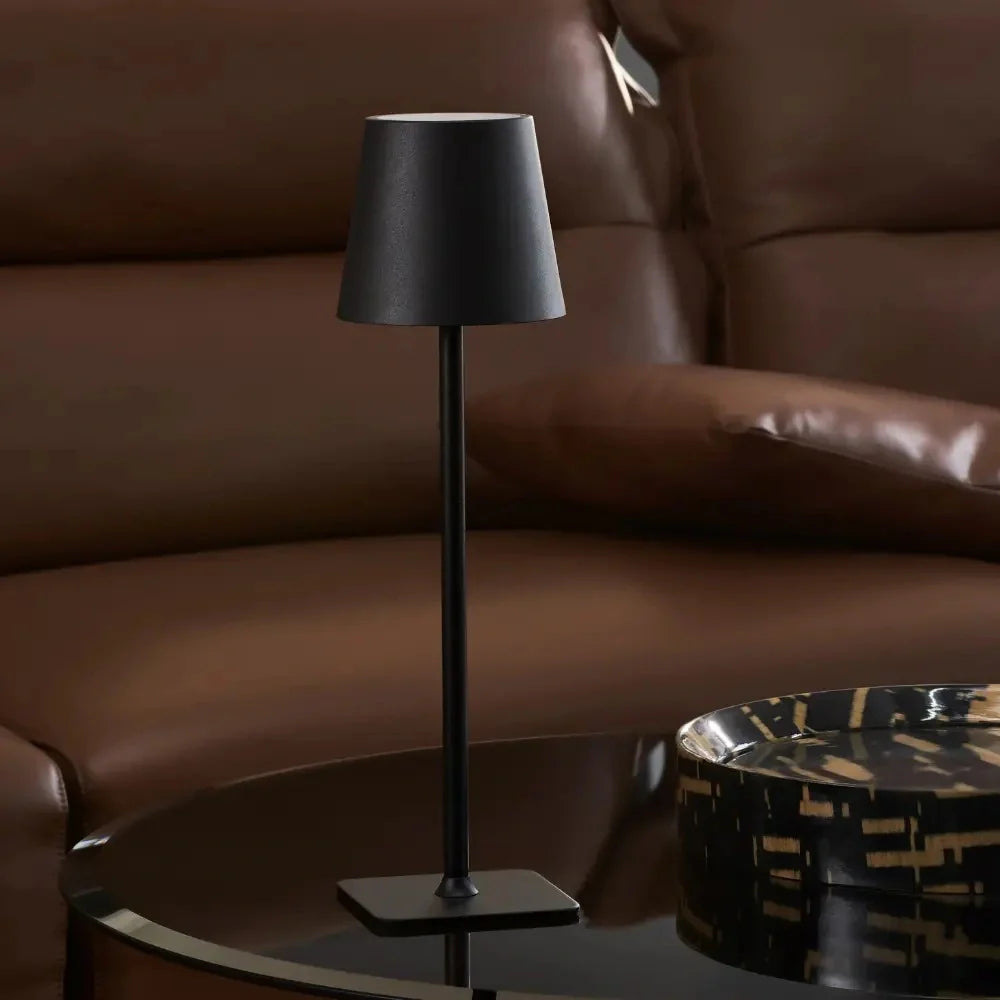 LED Tischlampe dimmbar Metall Akku modern