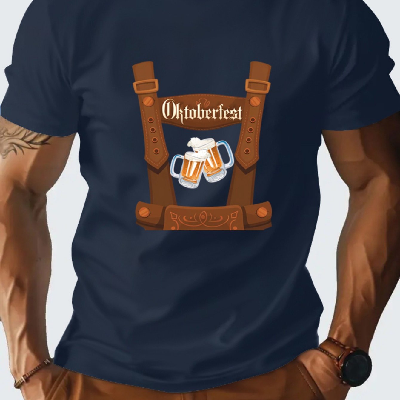 Herren Oktoberfest T-Shirt mit Bier Print | 2025 Outfit