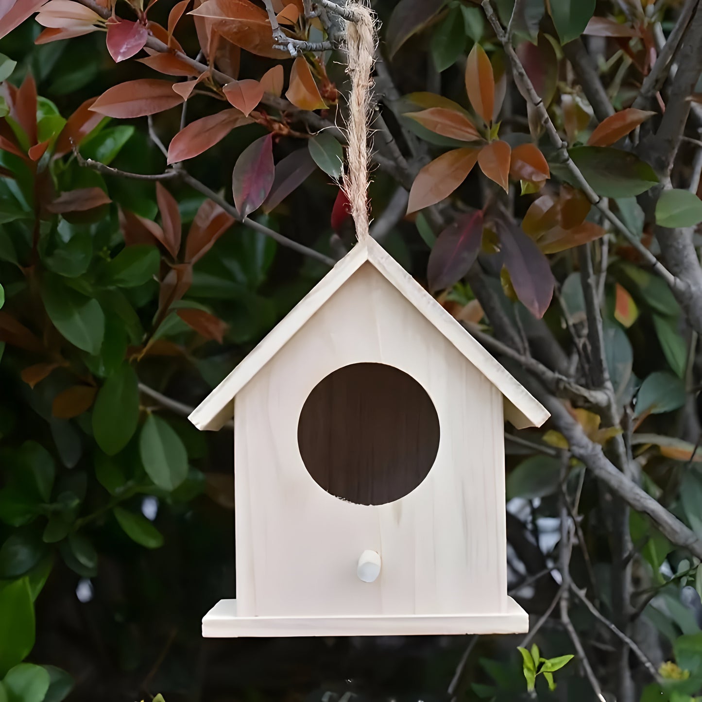 Vogelhaus aus Naturholz Hängendes Nistkasten Design