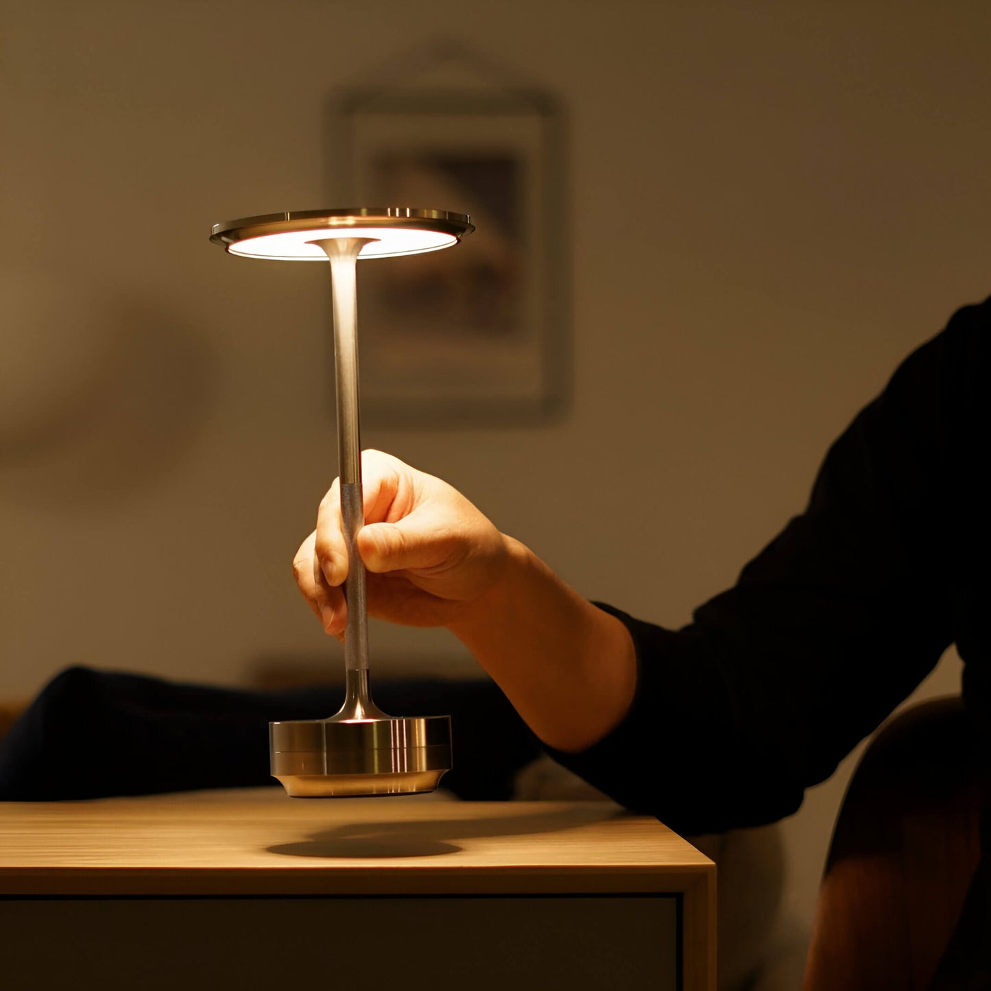 LED Tischlampe Kabellos Metall Touch