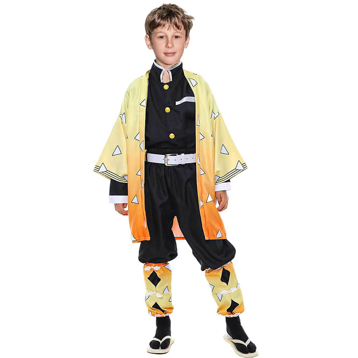 Halloween Kinderkostüm Schwarz Grün Kimono