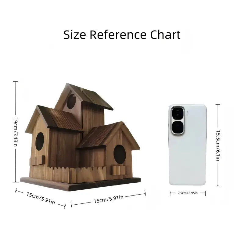 Rustikales Holz Vogelhaus Mehrkammer Outdoor