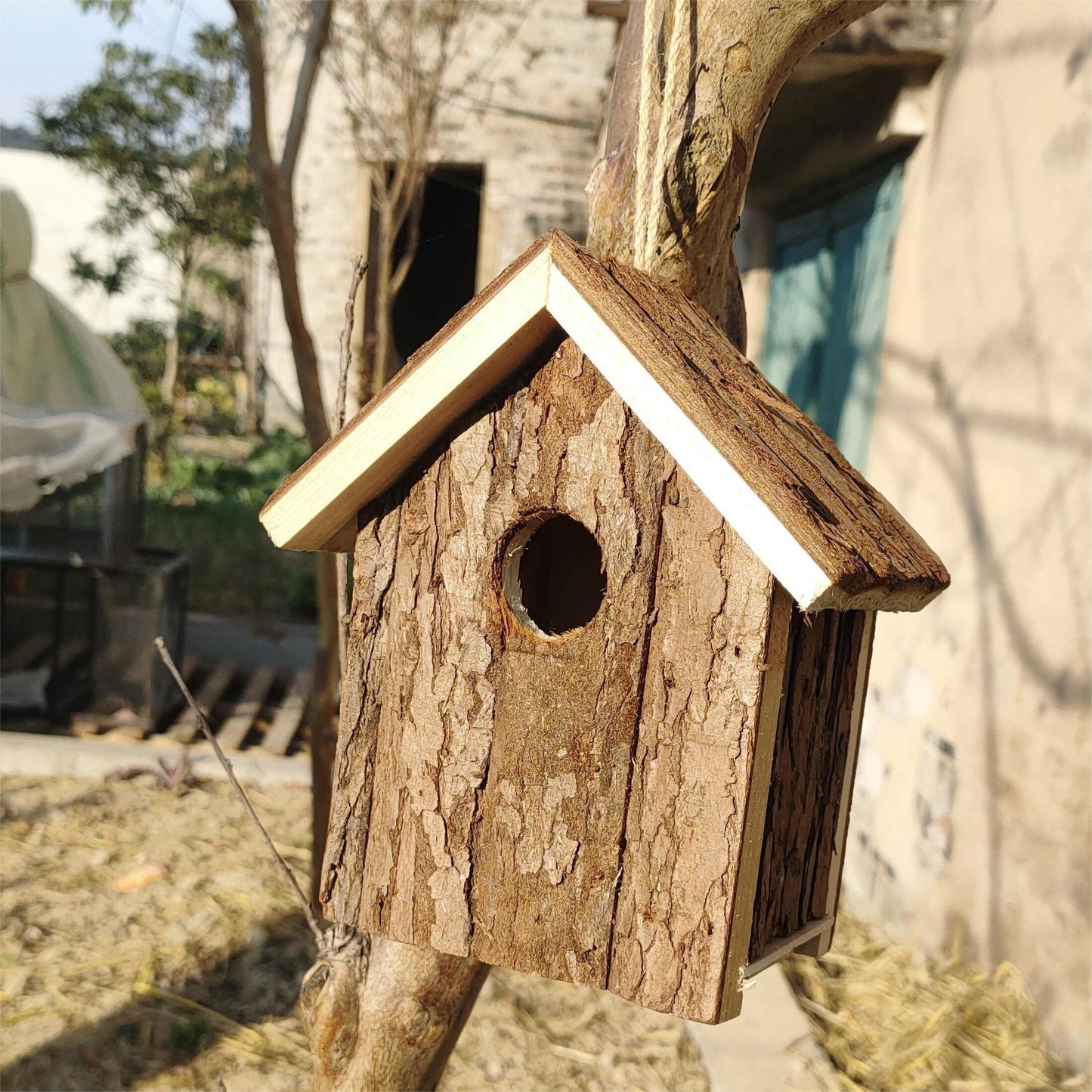 Vogelhaus Rustikales Holz Nistkasten Outdoor