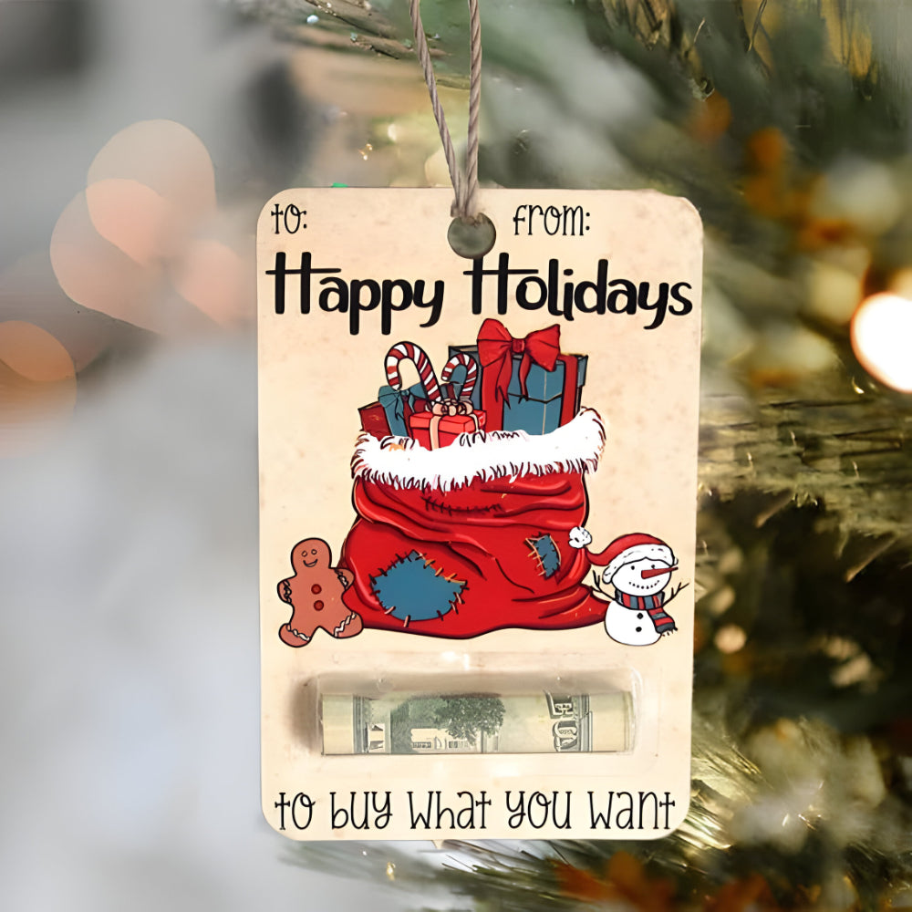 Weihnachtsdeko Holz Geldgeschenk Anhänger