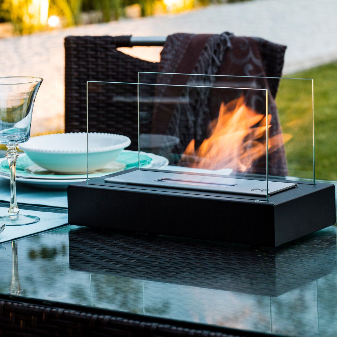 Bioethanol Tischkamin Glas Modern