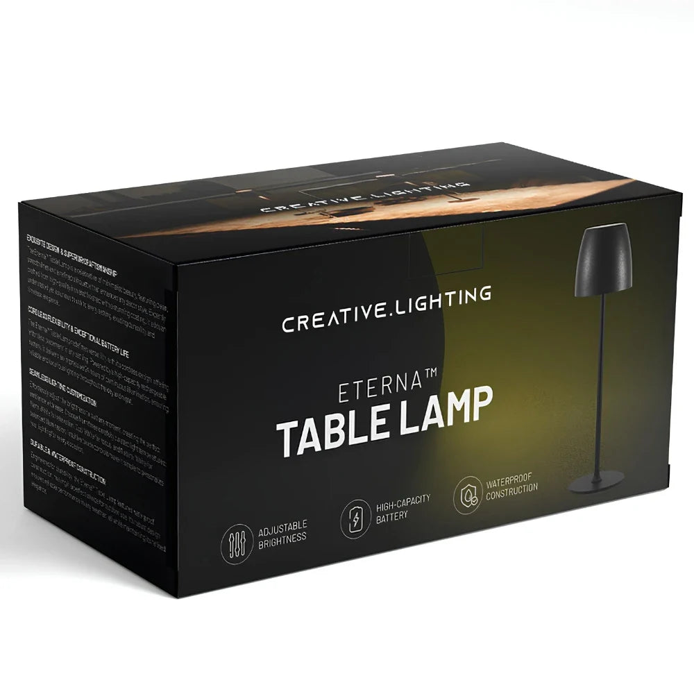 LED Metall Tischlampe Kabellos Dimmbar