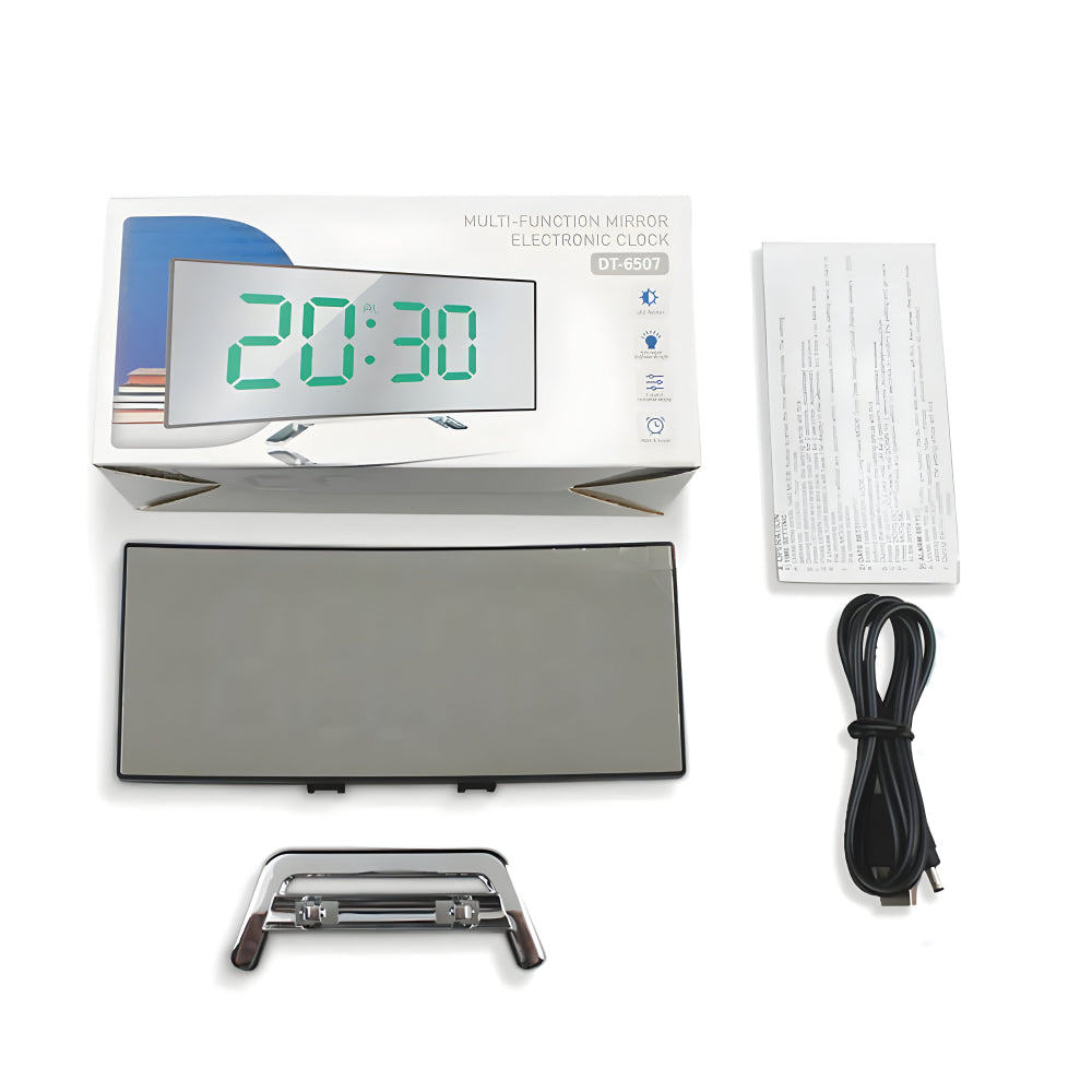 Digitaler LED Wecker Modern Spiegel Display