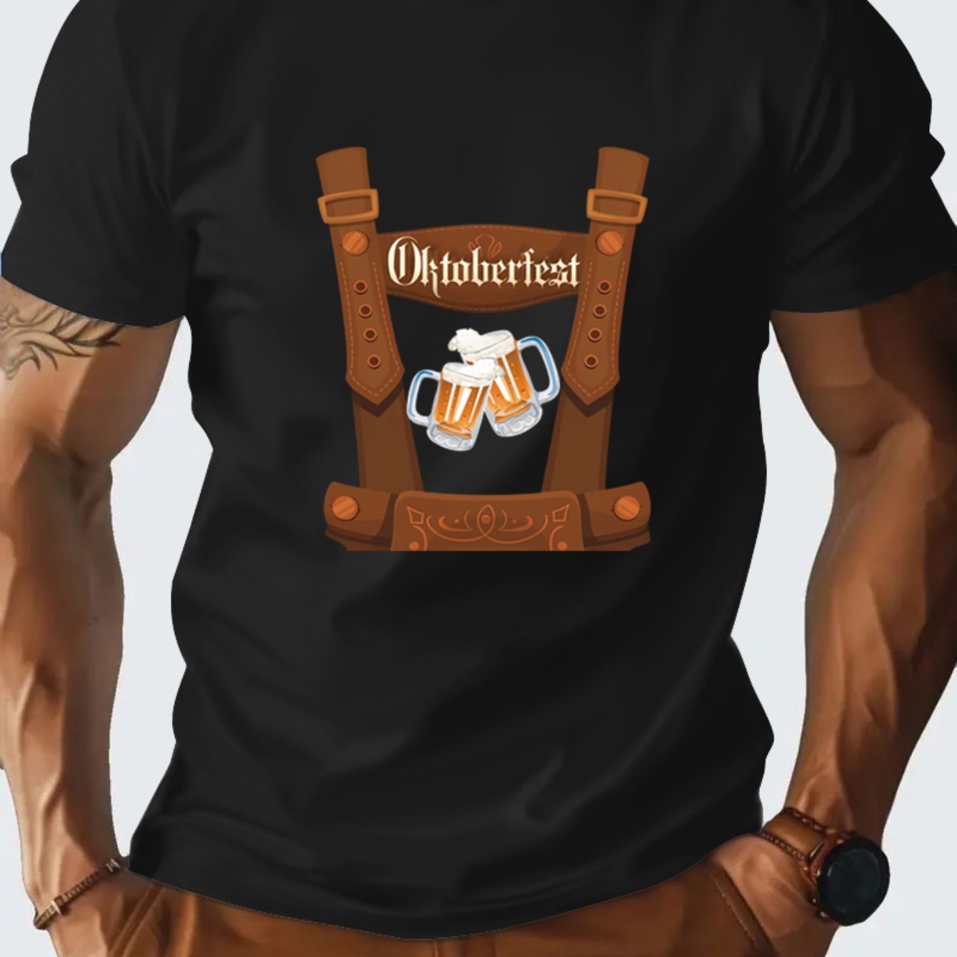 Herren Oktoberfest T-Shirt mit Bier Print | 2025 Outfit