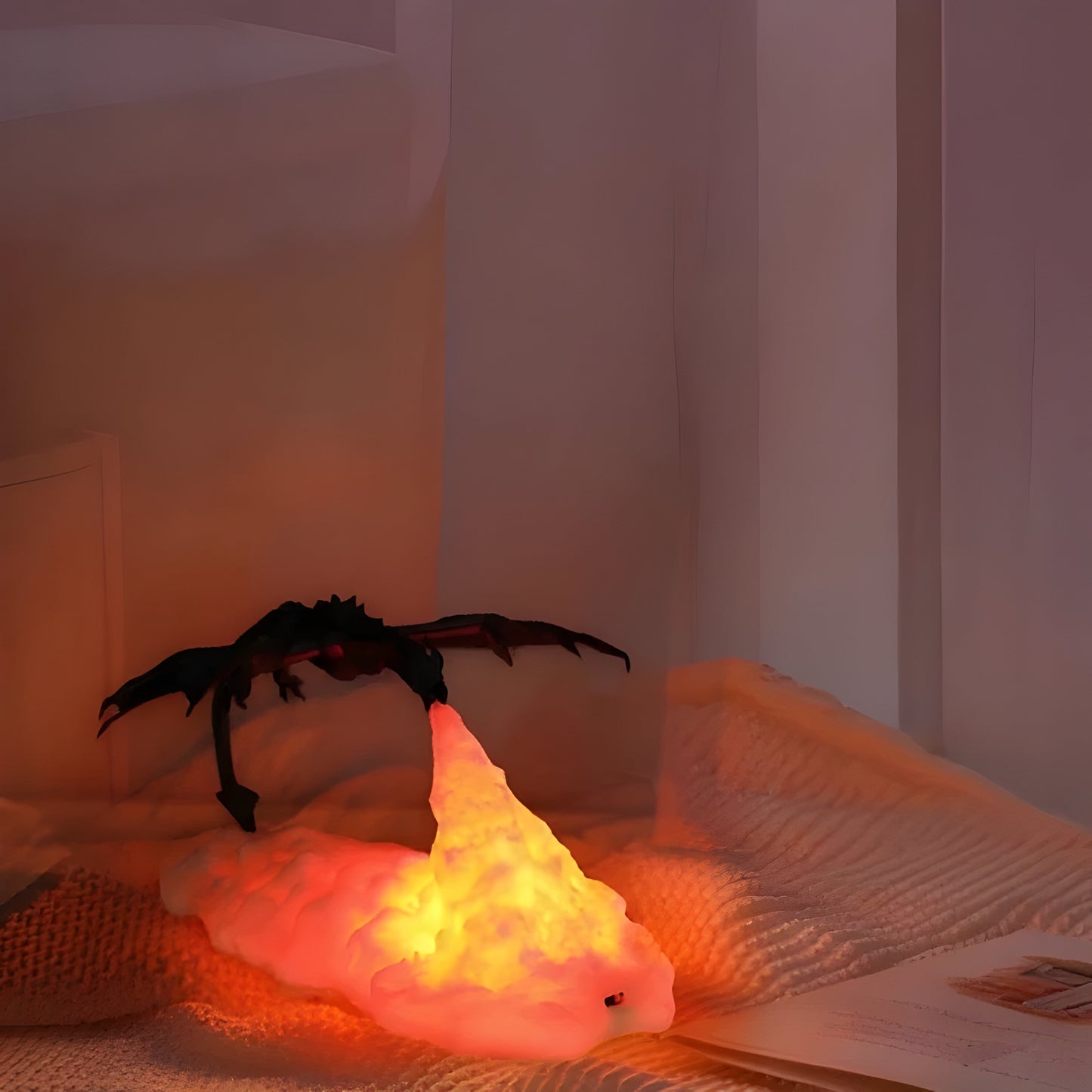 LED Nachtlampe Fantasy Drache Feuer Effekt