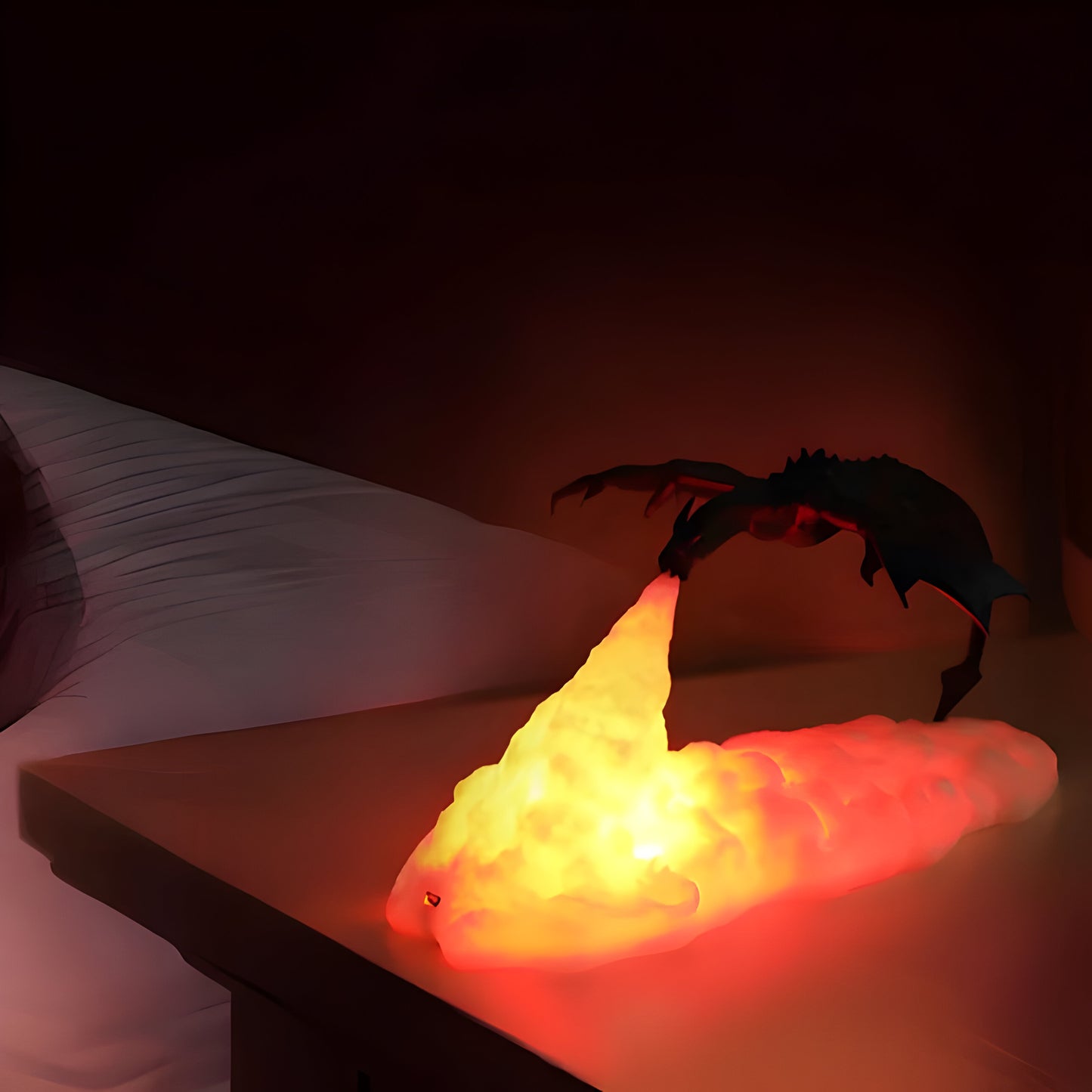 LED Nachtlampe Fantasy Drache Feuer Effekt