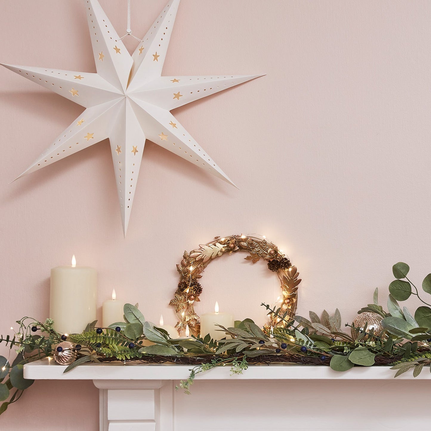 LED Papiersterne Weiß Weihnachtsdeko Innen