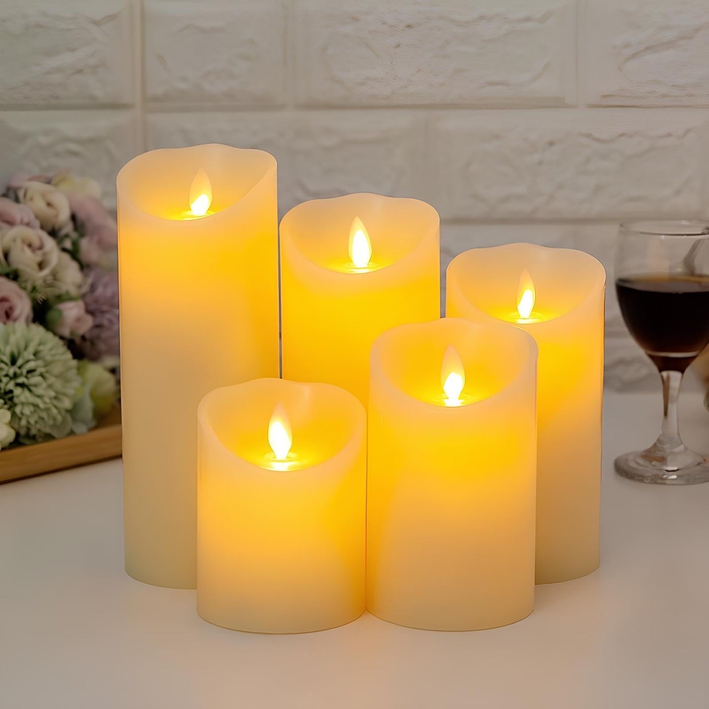LED Stumpenkerzen Flammenlos Warmweiß Dekoration