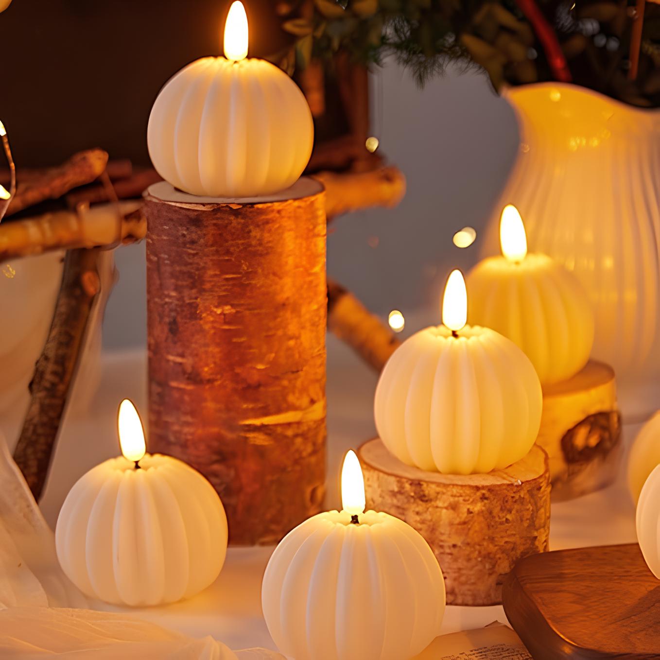 LED Stumpenkerzen Flammenlos Warmweiß Dekoration